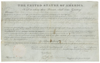 Land grant signed by John Quincy Adams