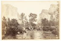 El Capitan, 3,300 feet, and The Bridal Veil Falls, 900 feet, Yosemite, Cal.