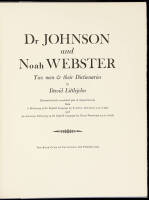 Dr. Johnson and Noah Webster: Two Men and their Dictionaries