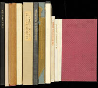 Ten volumes on printing and the book arts published by the Book Club of California