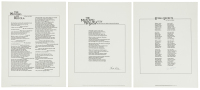 Three broadsides issued by The-Poem-of-the-Month-Club