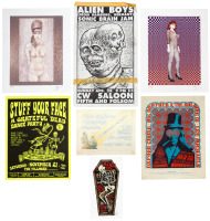 Collection of approx. 45 handbills, show tickets, postcards and pieces of rock ephemera