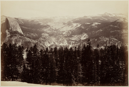 Landscape of Nevada Fall in Yosemite