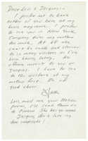 Original handwritten letter from Jack Kerouac