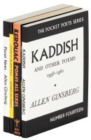 Four titles from the Pocket Poets Series signed by Lawrence Ferlinghettti