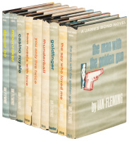 Nine book club editions of James Bond stories