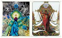 Complete set of twelve zodiac Funky Features astrology star sign posters