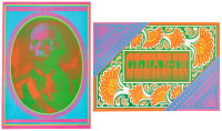 Two Neon Rose rock posters by Victor Moscoso