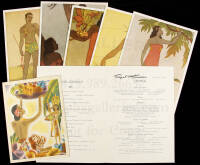 Collection of 20 color menus and menu covers