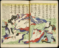 Japanese Shunga or Pillow Book, with color woodblocks