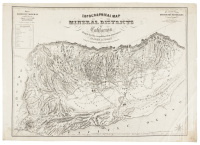 Topographical map of the mineral districts of California = Carte du district mineral de la Californie = El unico mapa de los districtos minerales de California : being the first map ever published from actual survey