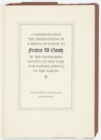 Commemorating the Presentation of a Medal of Honor to Frederic W. Goudy by the Ulster-Irish Society of New York for Notable Service to the Nation