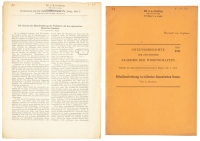 Two offprints of unusual papers by Albert Einstein, with his son's ownership stamps