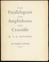 The Parallelogram, The Amphisbaena, The Crocodile