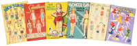 Eleven paper doll books