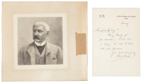 Autographed letter with portrait