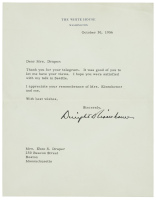 Typed letter signed by Dwight D. Eisenhower as President