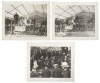 Three original photographs of the groundbreaking ceremony at the Japanese pavilion at the Panama Pacific International Exposition