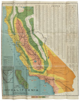 Map of California illustrating its climatology - comparative area - rail lines. Compiled from official and authentic sources by the Southern Pacific