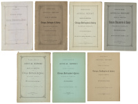 Thirty-two issues of the annual Report to the Directors of the Chicago, Burlington and Quincy Railroad Company, to the Stockholders