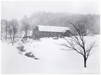 Barn in Snowstorm, Barnard Co., Vt., 1939