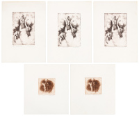 Five etchings by Leslie Rhae Barber