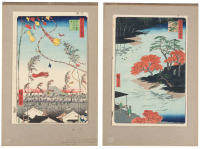 Two images from One Hundred Famous Views of Edo