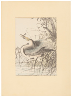 Gray Heron catching Fish [from] Bird and Flower Albums (Keinen Kacho Gafu)