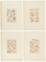 10 woodcuts from Denshin Kaishu Hokusai Manga