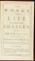 The Works and Life of the Right Honourable Charles, Late Earl of Halifax