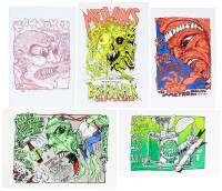 Five rock posters signed by Paul Imagine