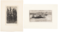Two etchings by Maria Augustin
