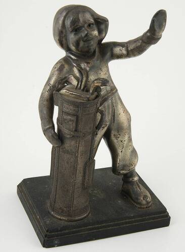 Cigarette Lighter in the Form of a Caddie With Golf Bag and Clubs