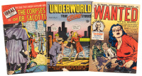 Lot of Three Pre-Code CRIME Comics * IDEAL No. 2 * UNDERWORLD No. 3 * WANTED No. 28