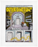 "OUTER SANCTUM!" from MAD No. 5 Splash Page Recreation Painted by Cyril Jordan