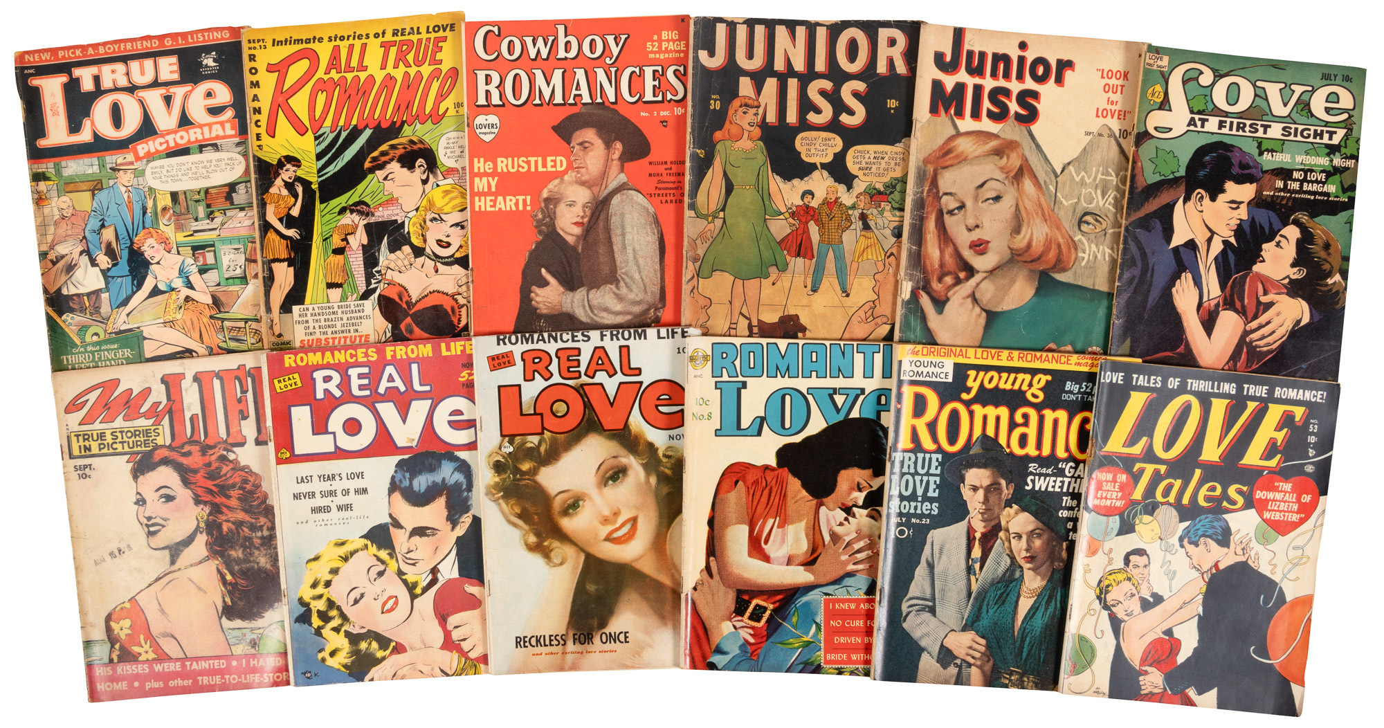 Lot of 12 PRE-CODE ROMANCE Comics