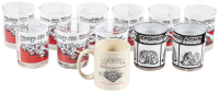 R. Crumb Glassware * Keep On Truckin' * Stoned Agin * Drawing Comics is Fun * Lot of 12