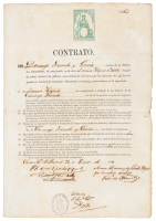 Labor contract for an emancipated African slave