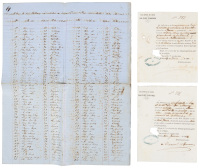 Manifest listing Chinese laborers bound for Havana + 2 death certificates