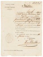 Death certificate for a Chinese rebel slave who apparently had been freed