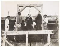 Photograph of Arthur Gooch, about to be hung for his part in kidnapping two police officers