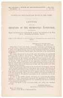 Survey of the Colorado River of the West: Letter from the Secretary of the Smithsonian Institution, transmitting report preliminary for continuing the survey of the Colorado of the West and its tributaries, by Professor Powell