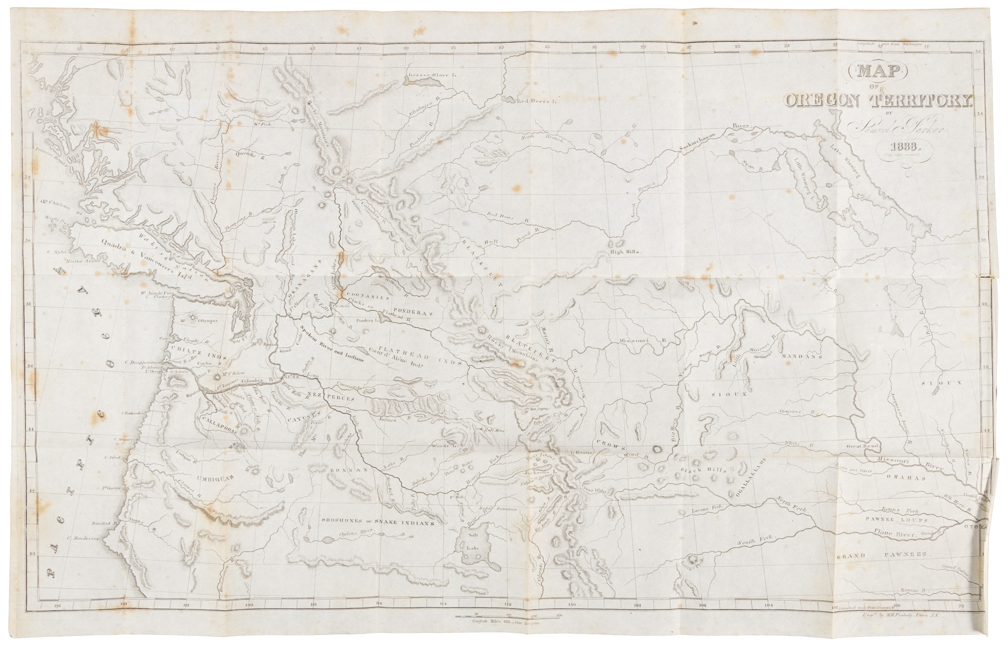 Map of Oregon Territory