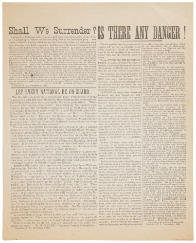 “Shall We Surrender? Is There any Danger! / Let Every National Be on Guard”