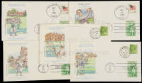 Stamped set of five covers commemorating the 50th anniversary of Bobby Jones' Grand Slam