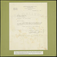 1955 letter signed by Bobby Jones with accompanying invoice from Miller's bookstore