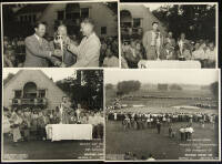 Bobby Locke's victory celebration at Midlothian - 4 photographs