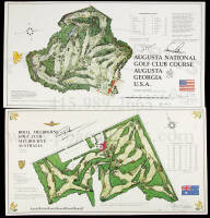 Golf course maps - each signed by J.P. Izatt, golf course architect - three signed by professional golfers