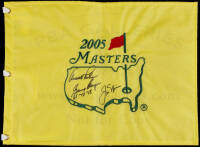 2005 Masters flag, signed by Arnold Palmer, Gary Player and Jack Nicklaus