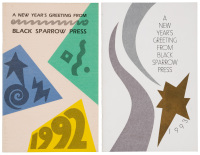 Two New Year's Greetings from Black Sparrow Press featuring Charles Bukowski